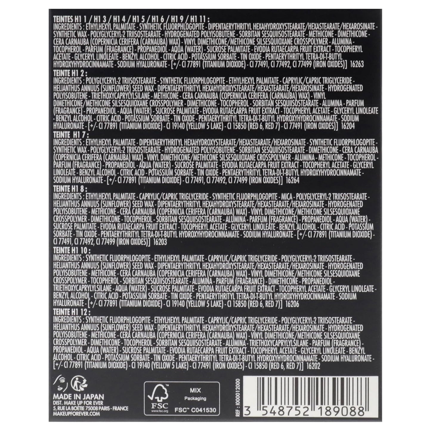 HD Skin All In One Palette - Harmony 1 by Make Up For Ever for Women - 0.9 oz Palette