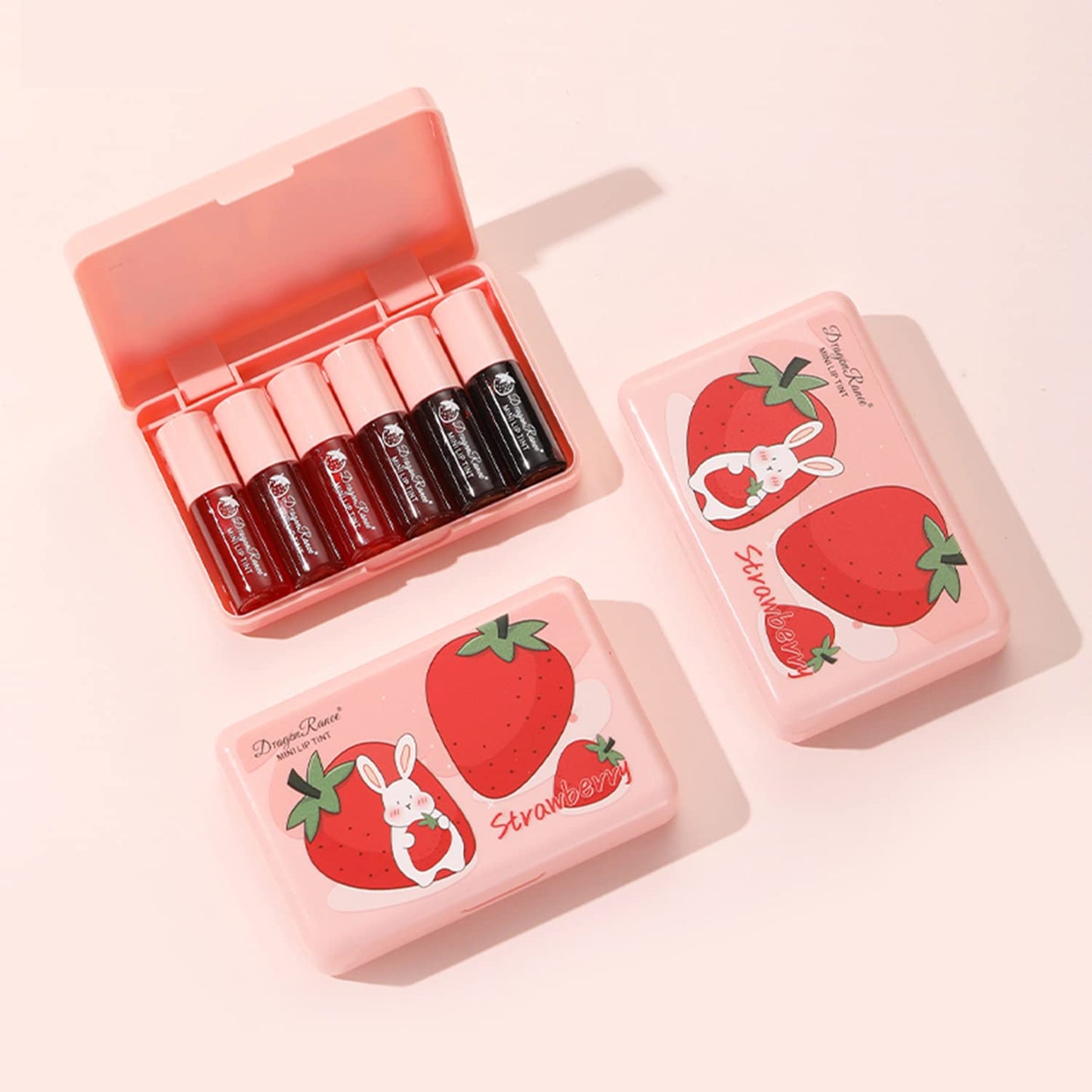 Eakroo 6 Colors Lip Tint Stain Mini Liquid Lipstick, Korean Lip Gloss Moisturizing Natural, Multi-Use Lip and Cheek Tint