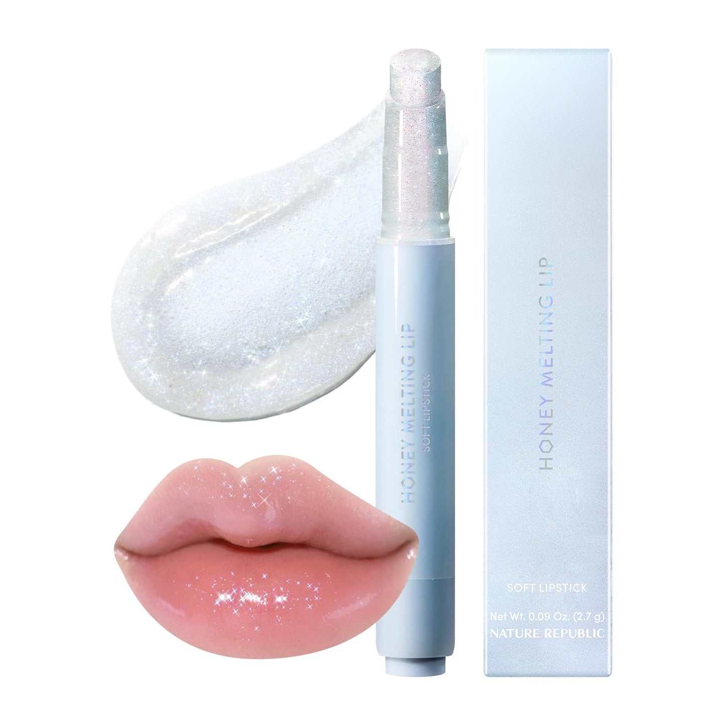 Nature Republic HONEY MELTING LIP (02 FIG) SOFT LIP STICK, Hydrating Gloss, Moisturizing balms, Sheer tint, Shine & Nude, Glowy Finish, korean make up