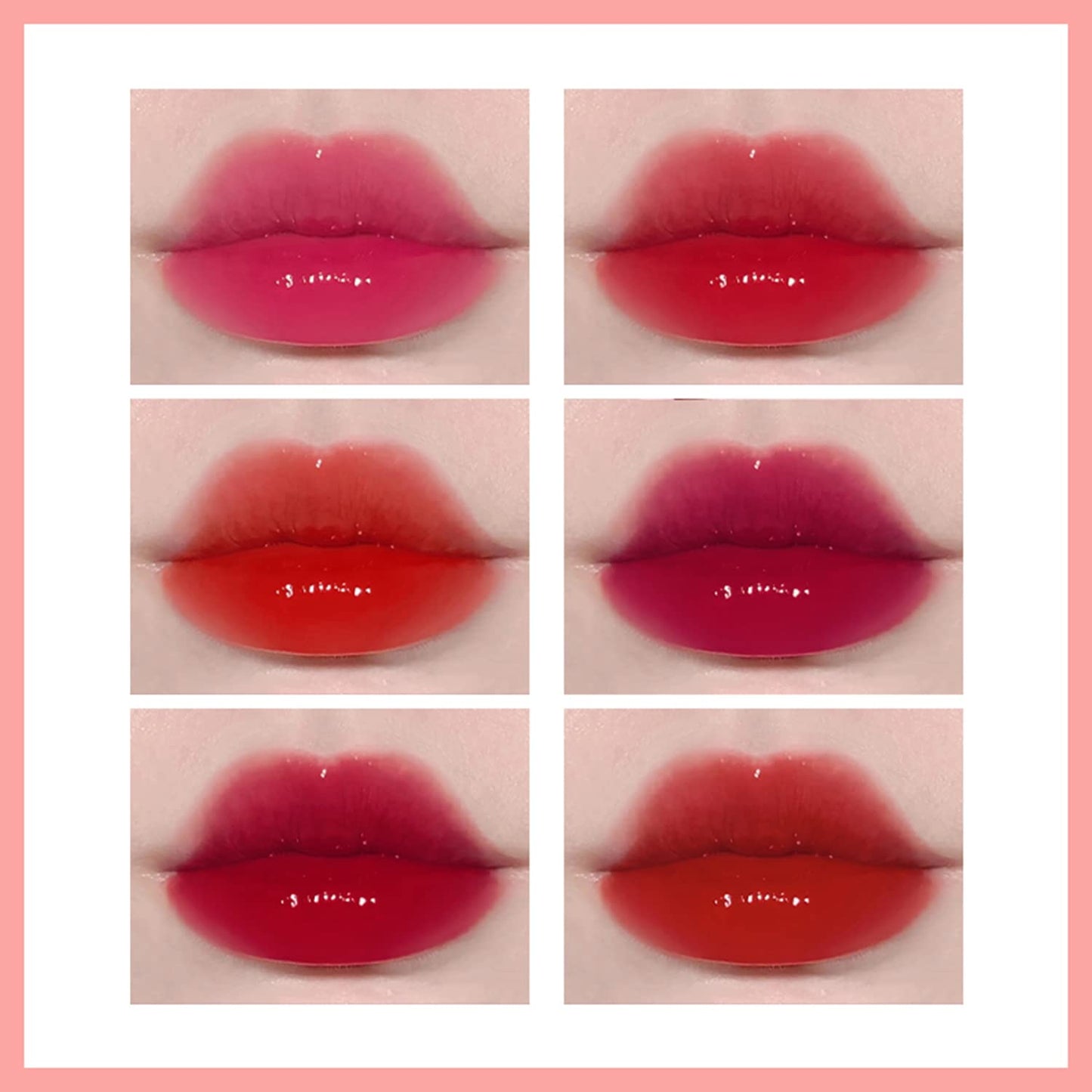 Eakroo 6 Colors Lip Tint Stain Mini Liquid Lipstick, Korean Lip Gloss Moisturizing Natural, Multi-Use Lip and Cheek Tint