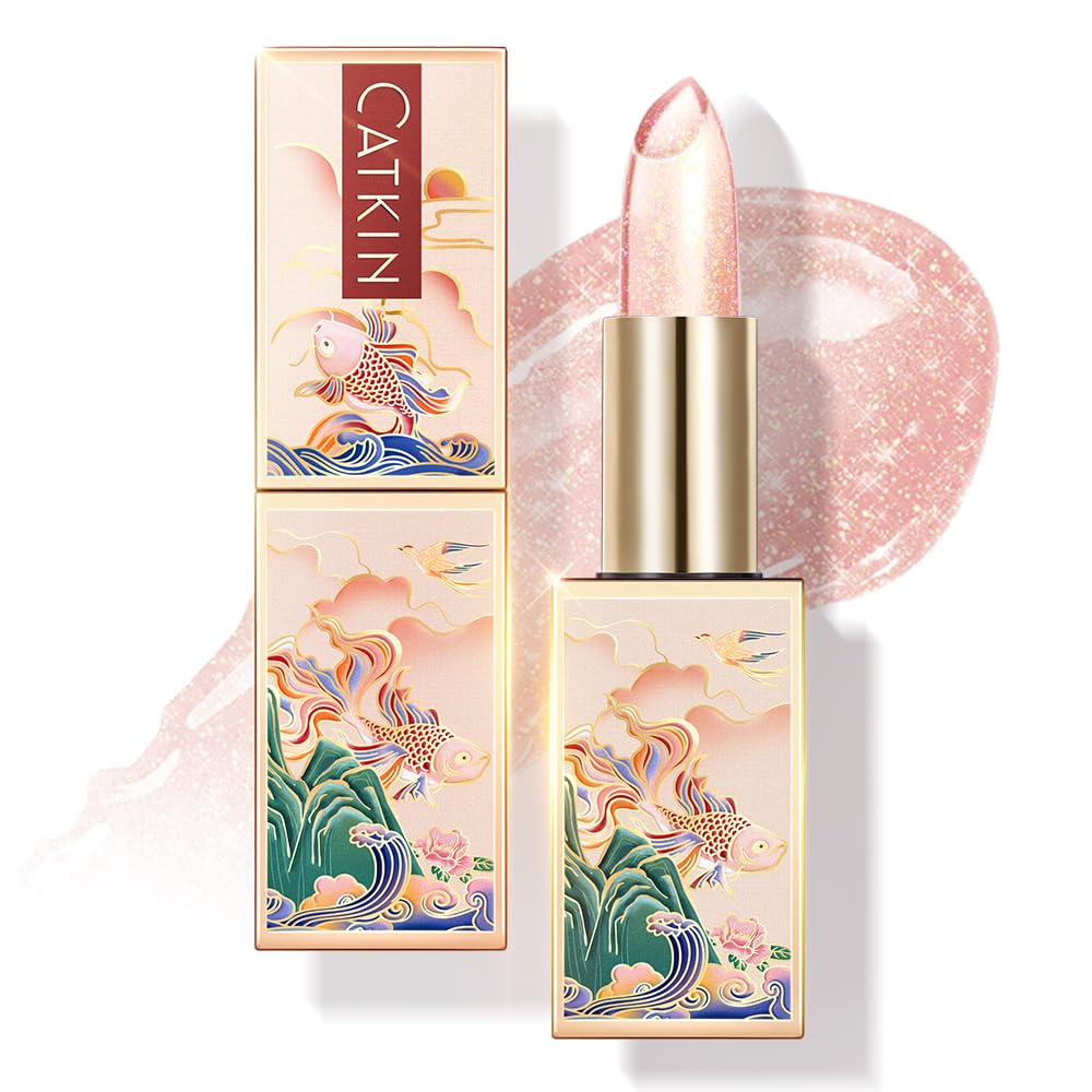 CATKIN Lip Balm Tinted Color Changing Lipstick Ultra Hydrating Lip Moistrurizer Chapstick with Vitamin E Nourishing For Cracked & Dry Lips 0.12 oz C07 Amethyst