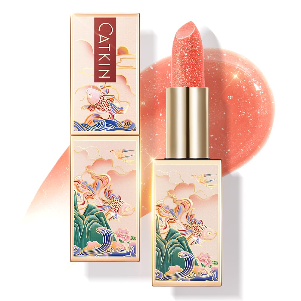 CATKIN Lip Balm Tinted Color Changing Lipstick Ultra Hydrating Lip Moistrurizer Chapstick with Vitamin E Nourishing For Cracked & Dry Lips 0.12 oz C07 Amethyst