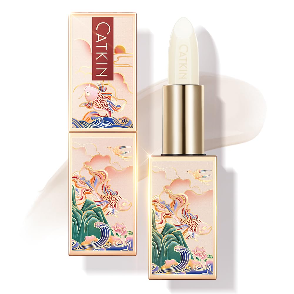 CATKIN Lip Balm Tinted Color Changing Lipstick Ultra Hydrating Lip Moistrurizer Chapstick with Vitamin E Nourishing For Cracked & Dry Lips 0.12 oz C07 Amethyst