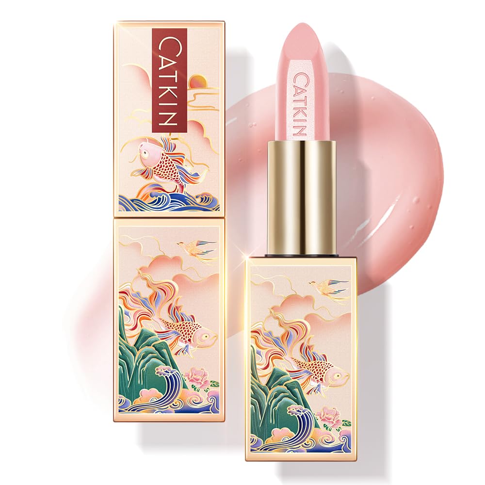 CATKIN Lip Balm Tinted Color Changing Lipstick Ultra Hydrating Lip Moistrurizer Chapstick with Vitamin E Nourishing For Cracked & Dry Lips 0.12 oz C07 Amethyst