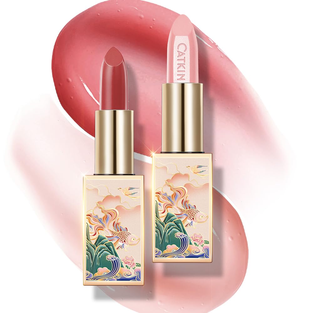 CATKIN Lip Balm Tinted Color Changing Lipstick Ultra Hydrating Lip Moistrurizer Chapstick with Vitamin E Nourishing For Cracked & Dry Lips 0.12 oz C07 Amethyst