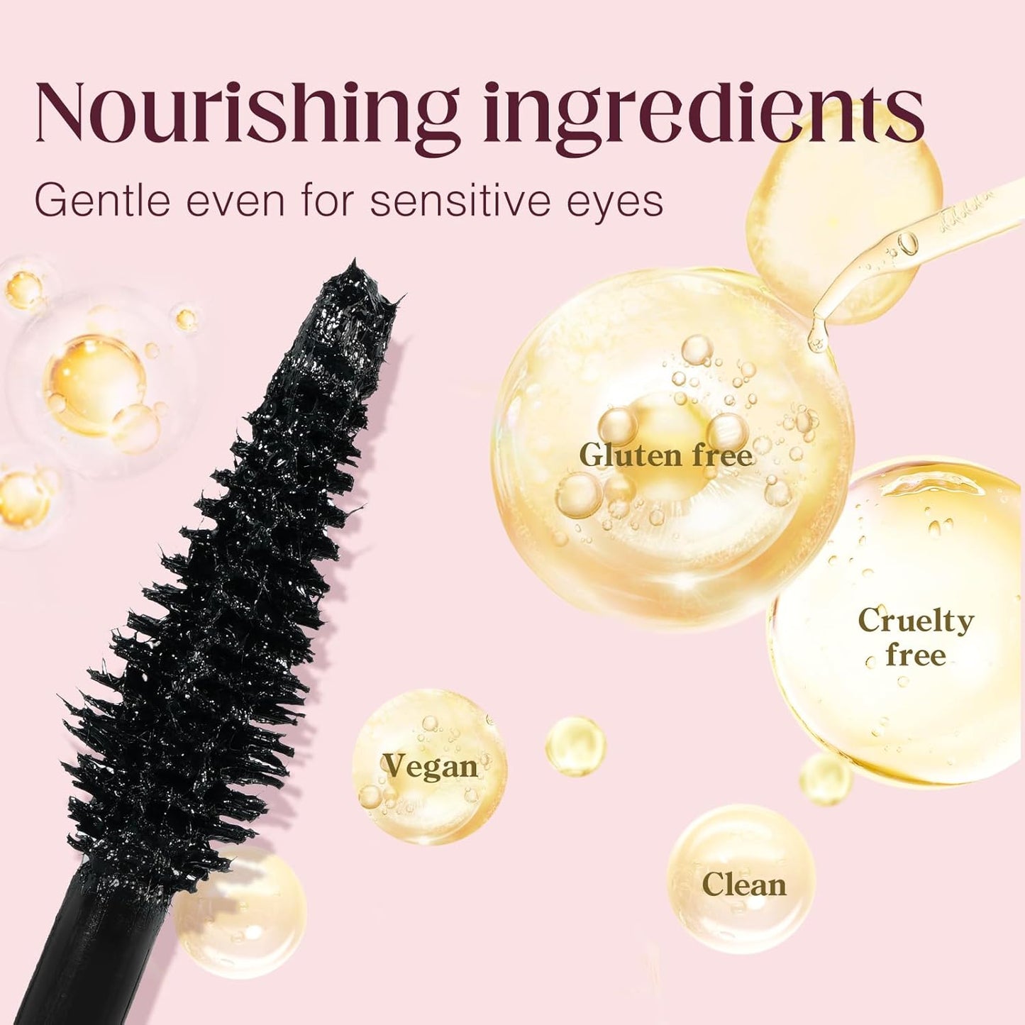 Unidollss Tubing Mascara Volume and Length Black Lengthening Long Lasting All Day, No Smudging, No Clumping, Washable Voluminous Tubing Mascara for 30+ Women, Gluten-free Safe for Sensitive Eyes