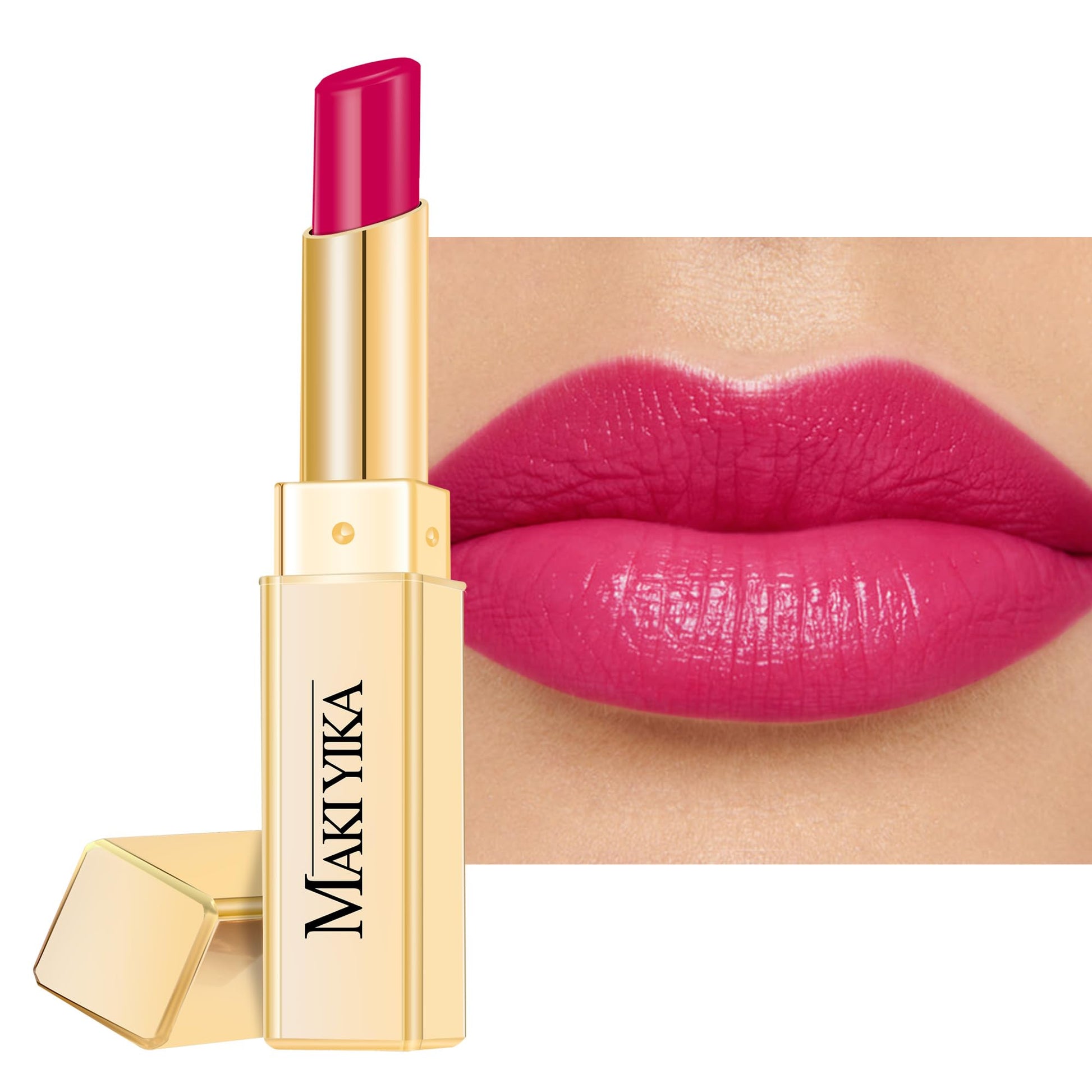 MAKI YIKA Moisture Pink Lipstick for Women Hydrate Lip Balm for Dry Cracked Lips Weightless Glossy Lip Color Juicy Finish,MA062 Pastel Pink