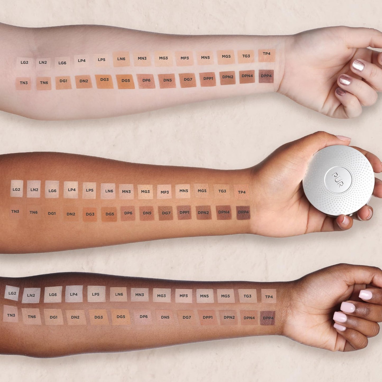 PÜR Beauty 4-in-1 Pressed Mineral Makeup SPF 15 Powder Foundation with Concealer & Finishing Powder- Medium to Full Coverage Foundation- Mineral-Based Powder- Cruelty-Free & Vegan Friendly