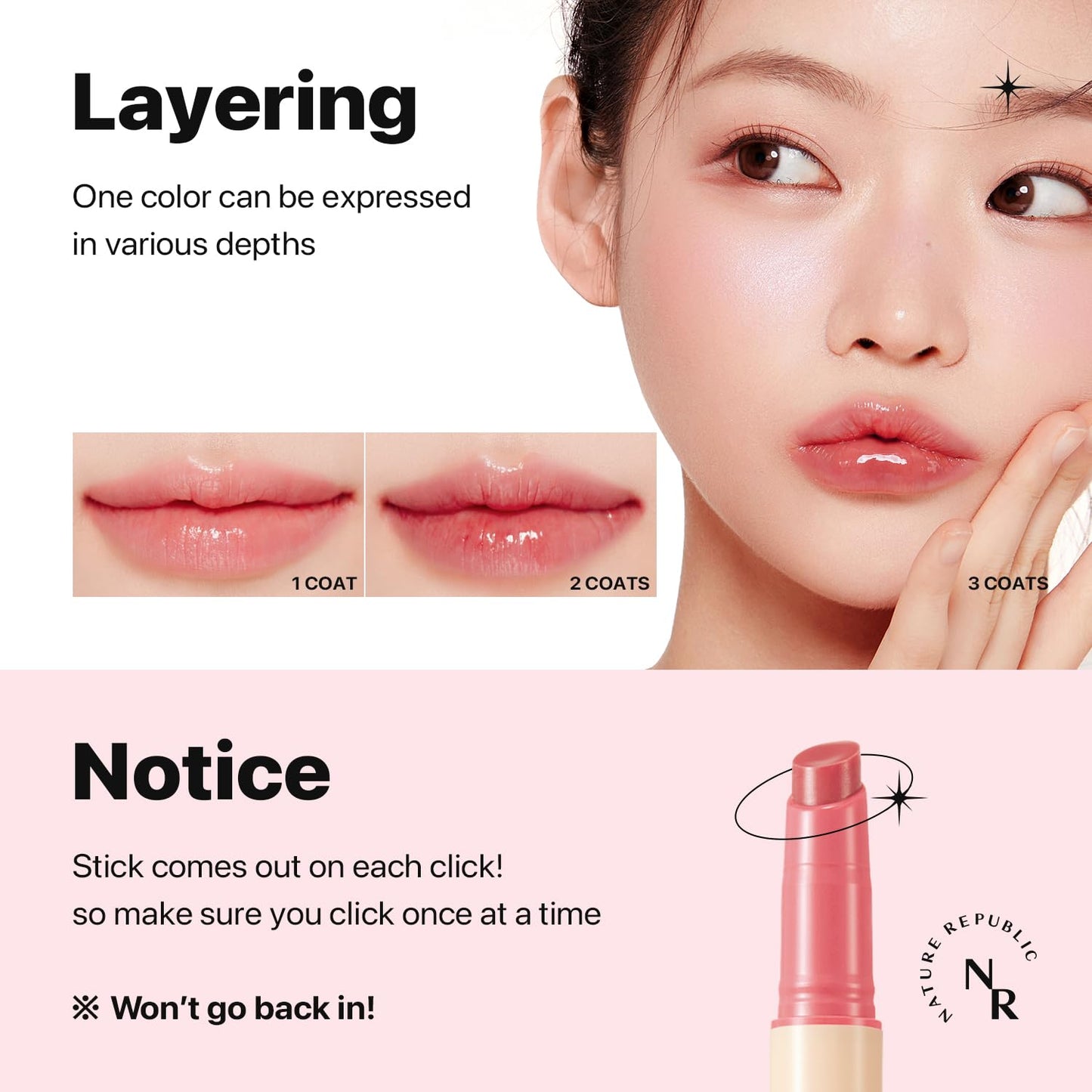 Nature Republic HONEY MELTING LIP (02 FIG) SOFT LIP STICK, Hydrating Gloss, Moisturizing balms, Sheer tint, Shine & Nude, Glowy Finish, korean make up