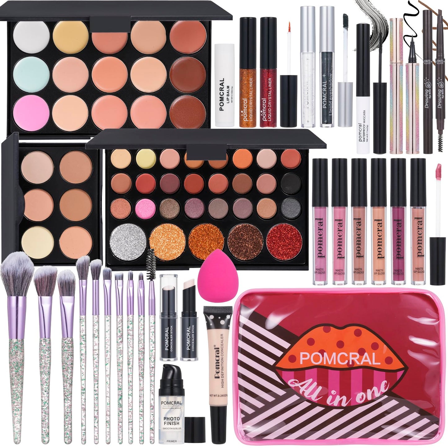Makeup Kit For Girls,Full Makeup Set For Wonmen Includes 40 Colors Eyeshadow Palette Lip Gloss