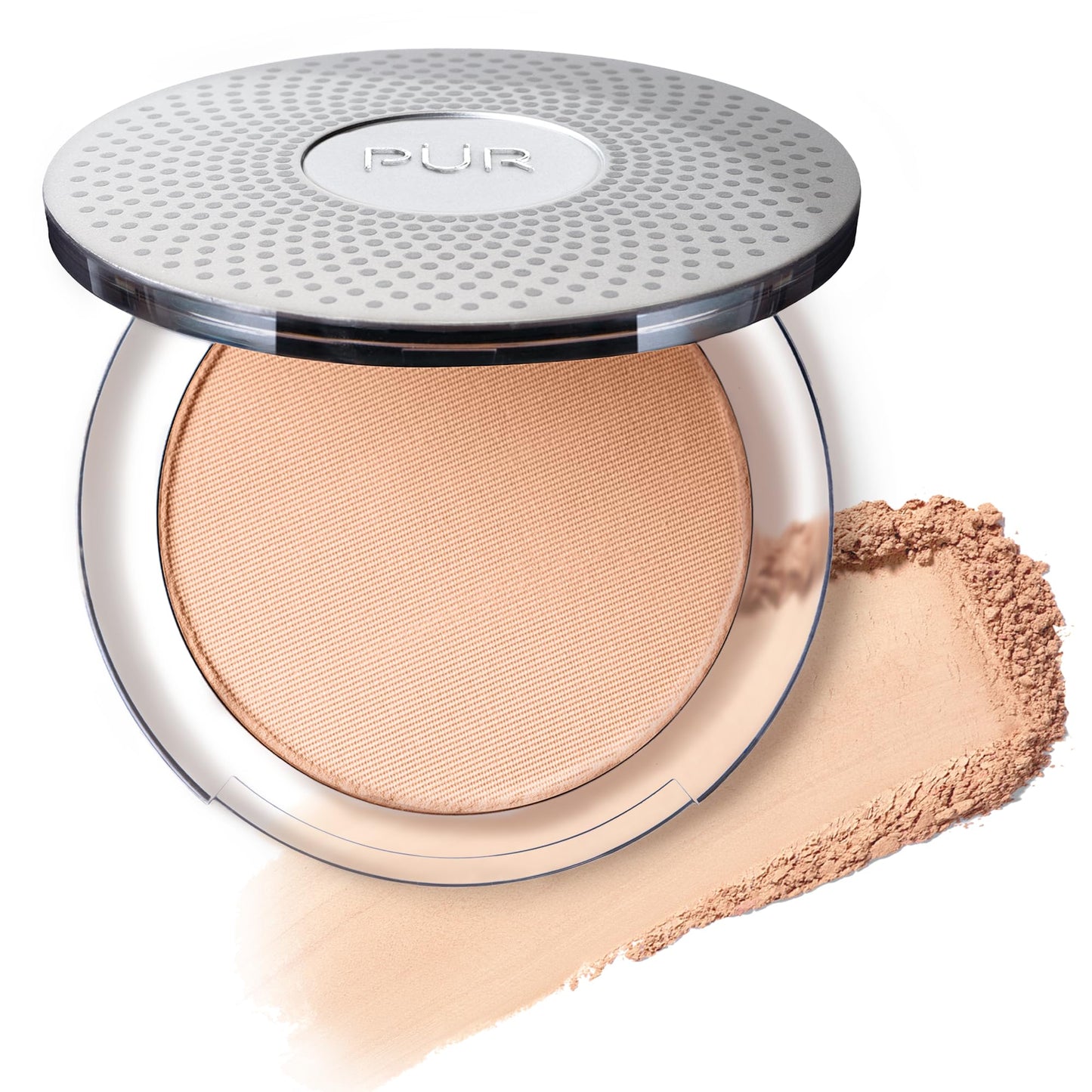 PÜR Beauty 4-in-1 Pressed Mineral Makeup SPF 15 Powder Foundation with Concealer & Finishing Powder- Medium to Full Coverage Foundation- Mineral-Based Powder- Cruelty-Free & Vegan Friendly