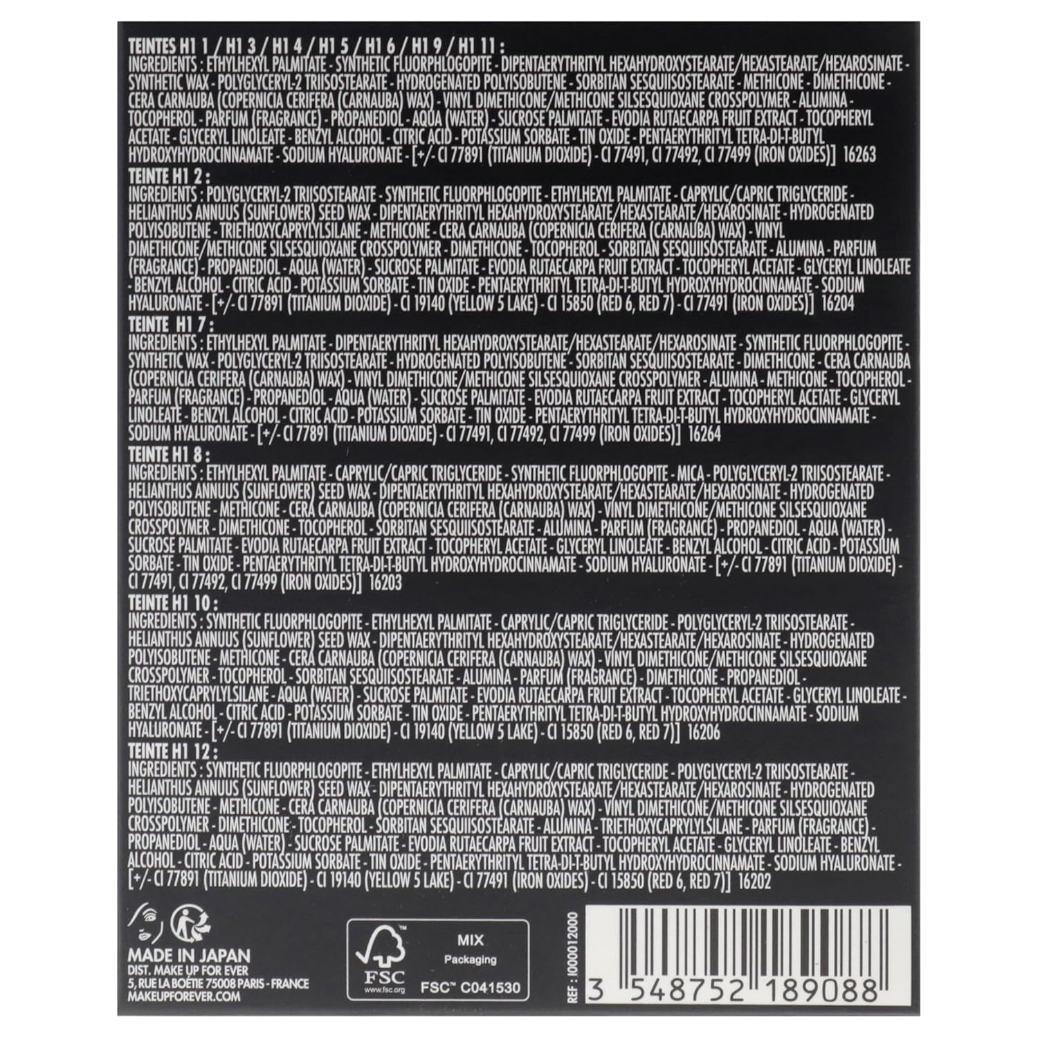 HD Skin All In One Palette - Harmony 1 by Make Up For Ever for Women - 0.9 oz Palette